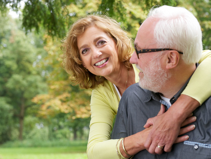 Couple talking about Medicare